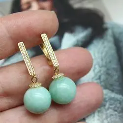 Серьги с амазонитом