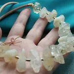 Ожерелье со сколами натуральных камней - цитрин