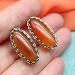 Серьги с сердоликом