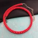 Ожерелье с красными кораллами