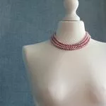 Ожерелье с розовым жемчугом