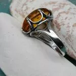 Винтажное кольцо с янтарем