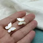 Перламутровые серьги в виде бабочек