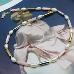 Бусы с жемчугом и перламутром