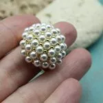 Коктейльное кольцо с жемчугом