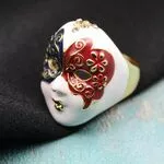 Коктейльное кольцо венецианская маска