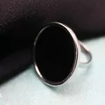 Кольцо с черной эмалью
