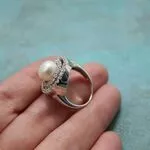 Кольцо из серебра и жемчуга